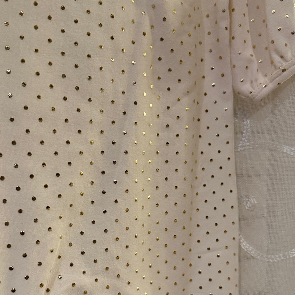 NWT!Bonnie Baby Cream and Gold Polka Dot Outfit with pumpkin in the center - Picture 7 of 7